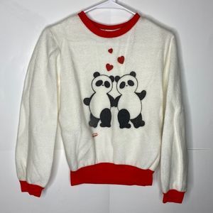 Vintage 80s panda Sweatshirt XS/S